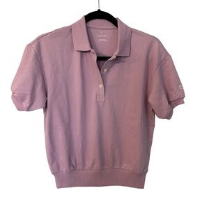 Everlane Women’s Blush Pink Organic Cotton Short Sleeve Oversized Polo Sz XS GUC